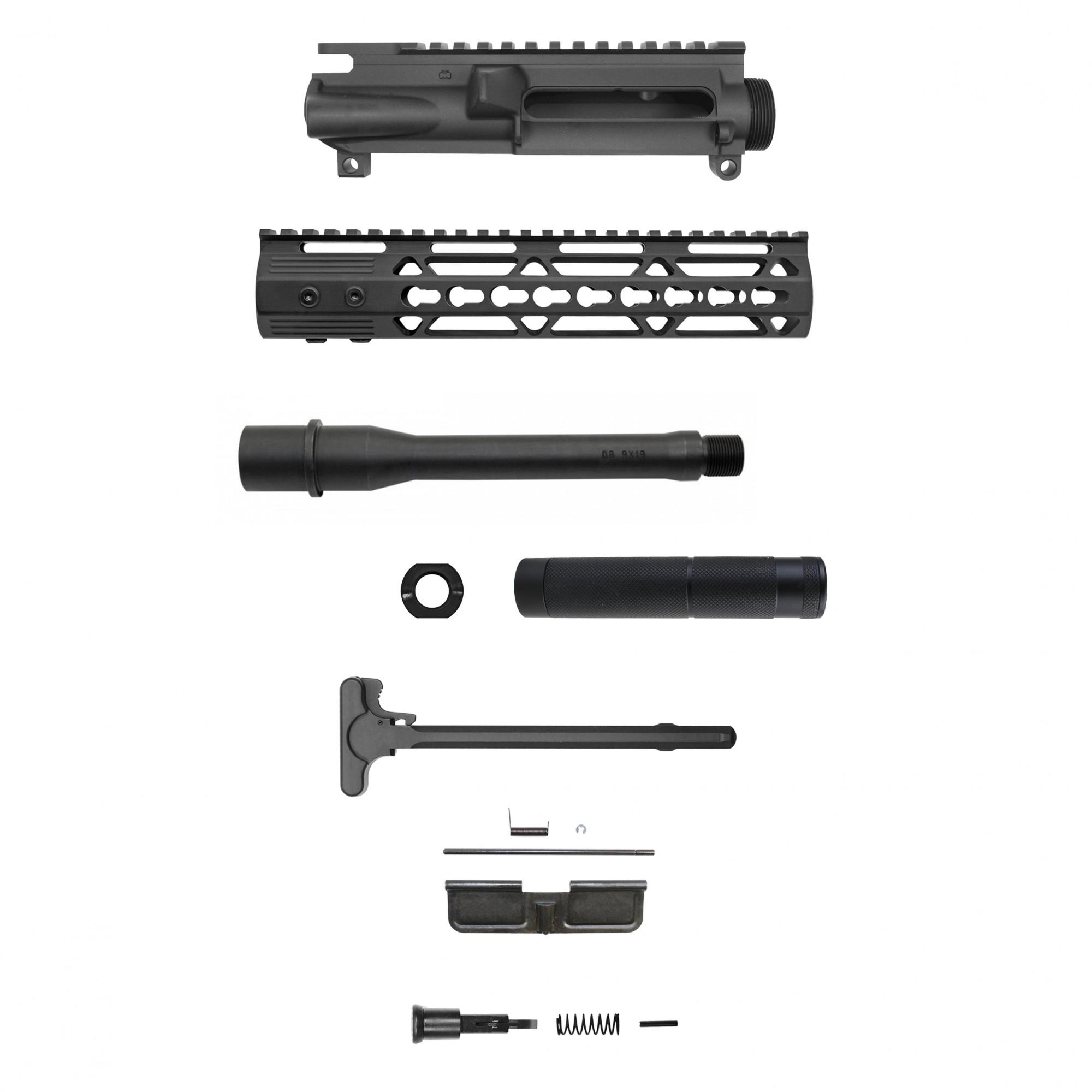Ar 9mm 7 barrel 10 keymod handguard pistol upper build